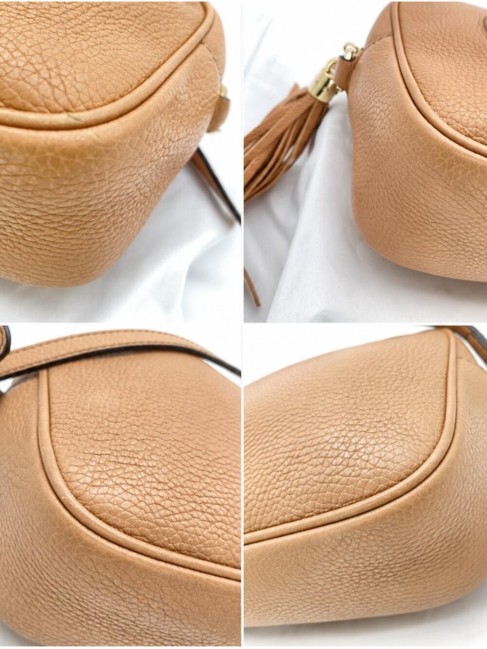 Gucci Pebbled Calfskin Small Soho Disco Bag in Camelia 🤎 Lucia - Picture 7 of 14